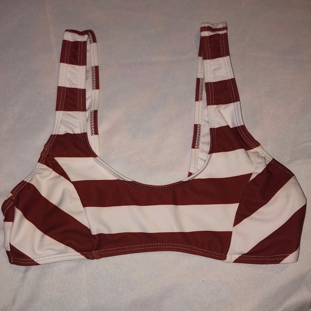 Striped bikini top